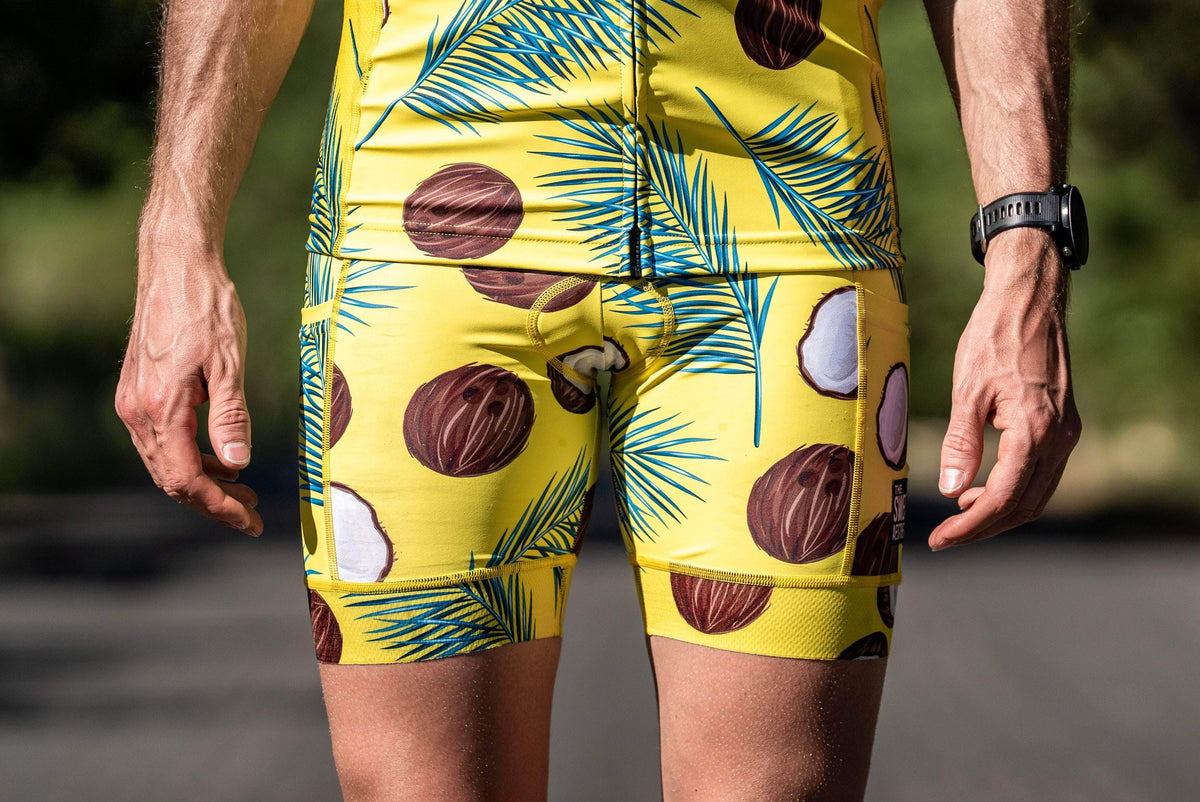 The Sweat Aesthetic Triathlon Short Extra Small Men&#39;s Triathlon Short - Coconuts