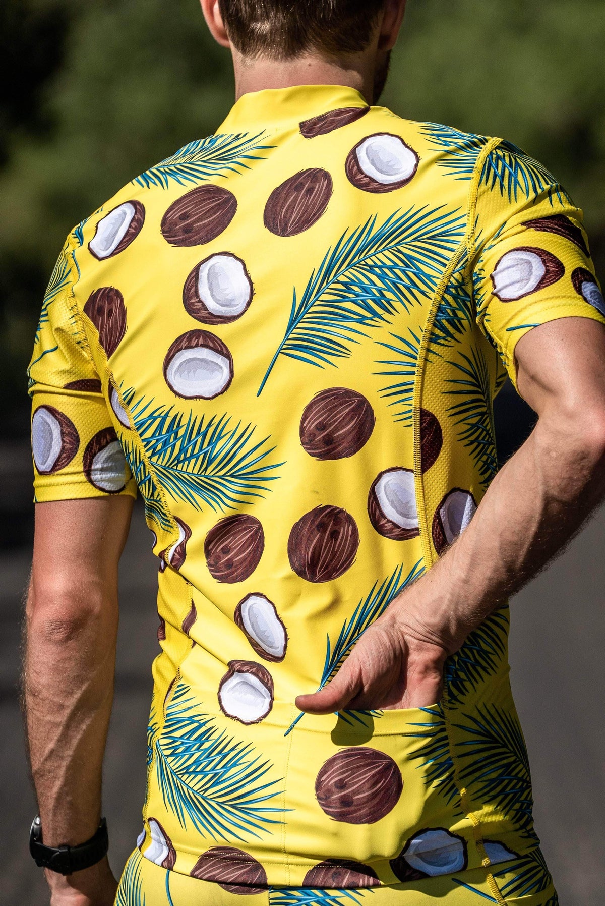 The Sweat Aesthetic Triathlon Short Sleeve Top Extra Small Men&#39;s Triathlon Top - Coconuts