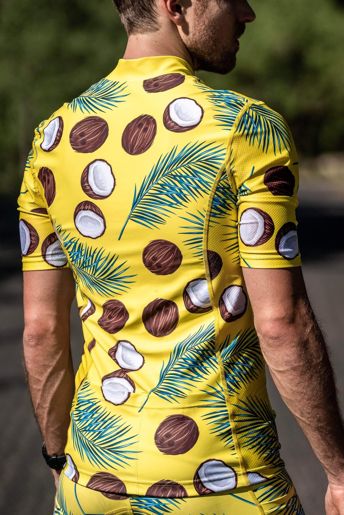 The Sweat Aesthetic Triathlon Short Sleeve Top Extra Small Men&#39;s Triathlon Top - Coconuts