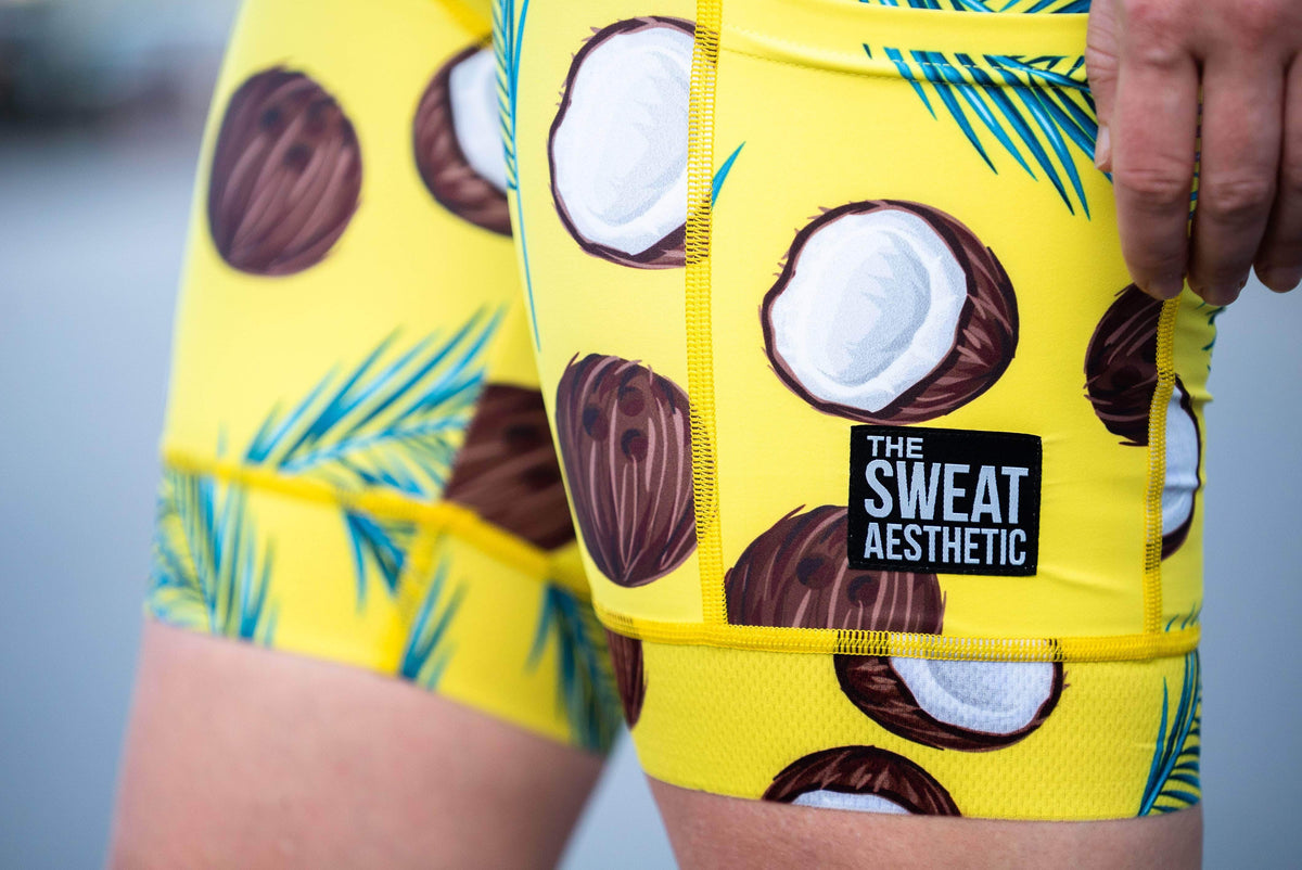 The Sweat Aesthetic Triathlon Short Extra Small Women&#39;s Triathlon Short - Coconuts